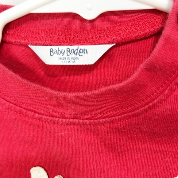 BABY Boden Appliqué t-Shirt, Plaid Pajamas Bundle, Moose, Dog Striped 6-12 Month - Picture 4 of 12